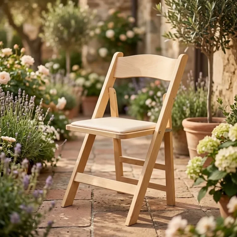 Silla Avant Garde de madera con cojín para eventos